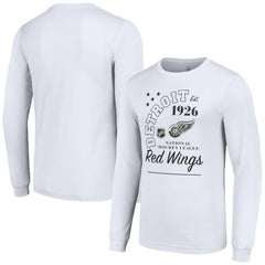 NHL White Detroit Red Wings Starter Arch City Theme Graphic Long Sleeve T-Shirt