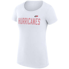 NHL White Carolina Hurricanes G-III 4Her by Carl Banks Women's Super-Slim Fit Lightweight Dot Print Team T-Shirt