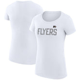 NHL White Philadelphia Flyers G-III 4Her by Carl Banks Women's Super-Slim Fit Lightweight Dot Print Team T-Shirt