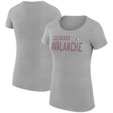 NHL Heather Gray Colorado Avalanche G-III 4Her by Carl Banks Women's Super-Slim Fit Lightweight Dot Print Team T-Shirt
