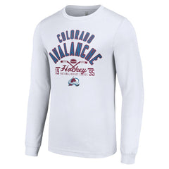 NHL White Colorado Avalanche Starter Puck Long Sleeve T-Shirt