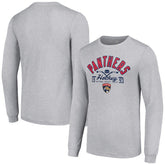 NHL Heather Gray Florida Panthers Starter Puck Long Sleeve T-Shirt