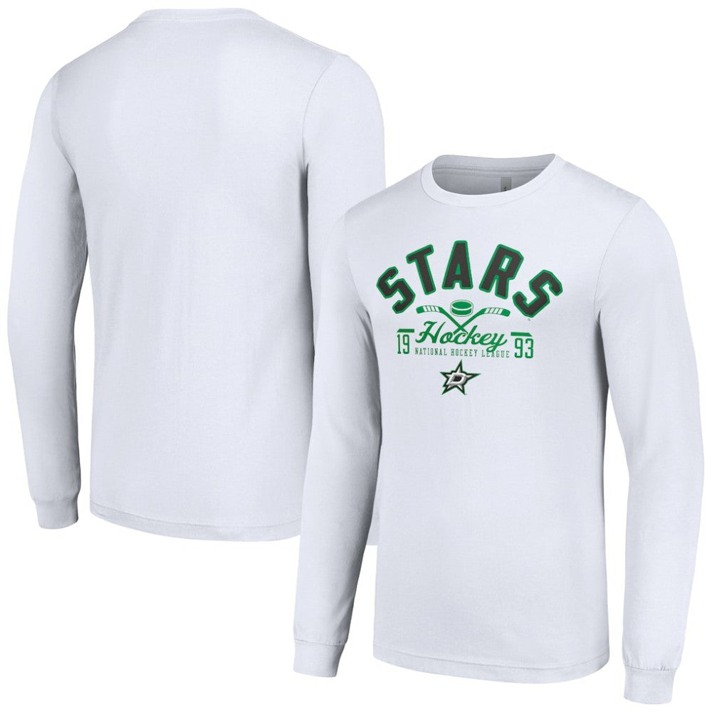NHL White Dallas Stars Starter Puck Long Sleeve T-Shirt
