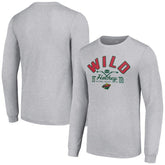 NHL Heather Gray Minnesota Wild Starter Puck Long Sleeve T-Shirt