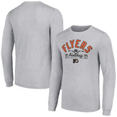 NHL Heather Gray Philadelphia Flyers Starter Puck Long Sleeve T-Shirt