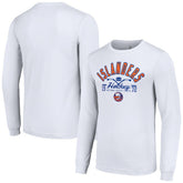 NHL White New York Islanders Starter Puck Long Sleeve T-Shirt
