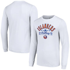 NHL White New York Islanders Starter Puck Long Sleeve T-Shirt