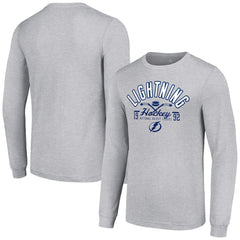 NHL Heather Gray Tampa Bay Lightning Starter Puck Long Sleeve T-Shirt