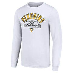 NHL White Pittsburgh Penguins Starter Puck Long Sleeve T-Shirt