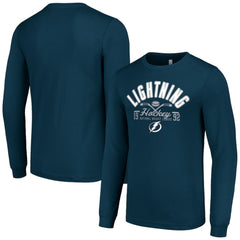 NHL Navy Tampa Bay Lightning Starter Puck Long Sleeve T-Shirt