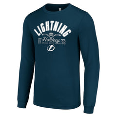 NHL Navy Tampa Bay Lightning Starter Puck Long Sleeve T-Shirt