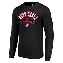 NHL Black Carolina Hurricanes Starter Puck Long Sleeve T-Shirt