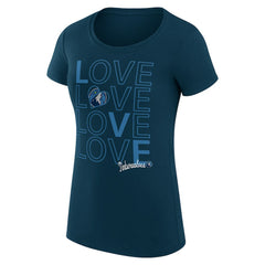 NBA Minnesota Timberwolves G-III 4Her by Carl Banks Women's Super-Slim Fit Lightweight Basketball Love T-Shirt