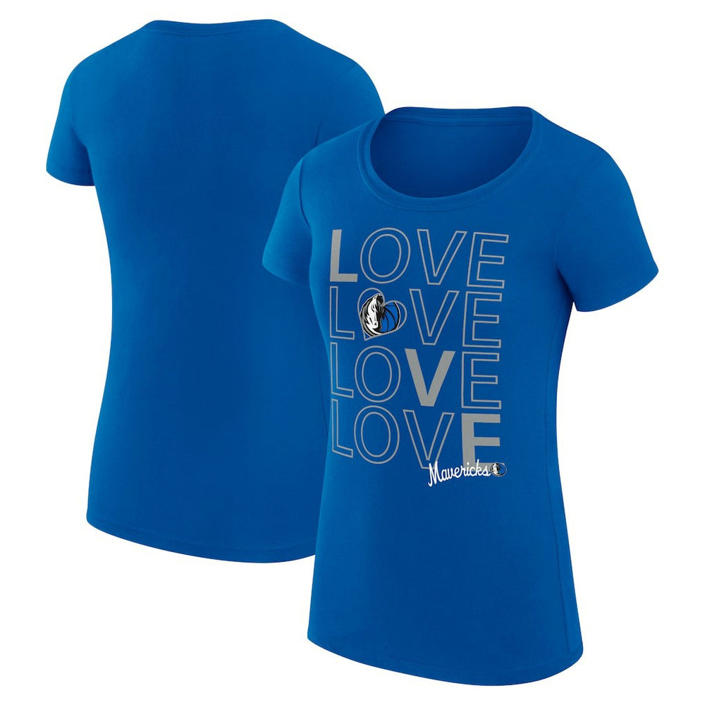 NBA Dallas Mavericks G-III 4Her by Carl Banks Women's Super-Slim Fit Lightweight Basketball Love T-Shirt sale