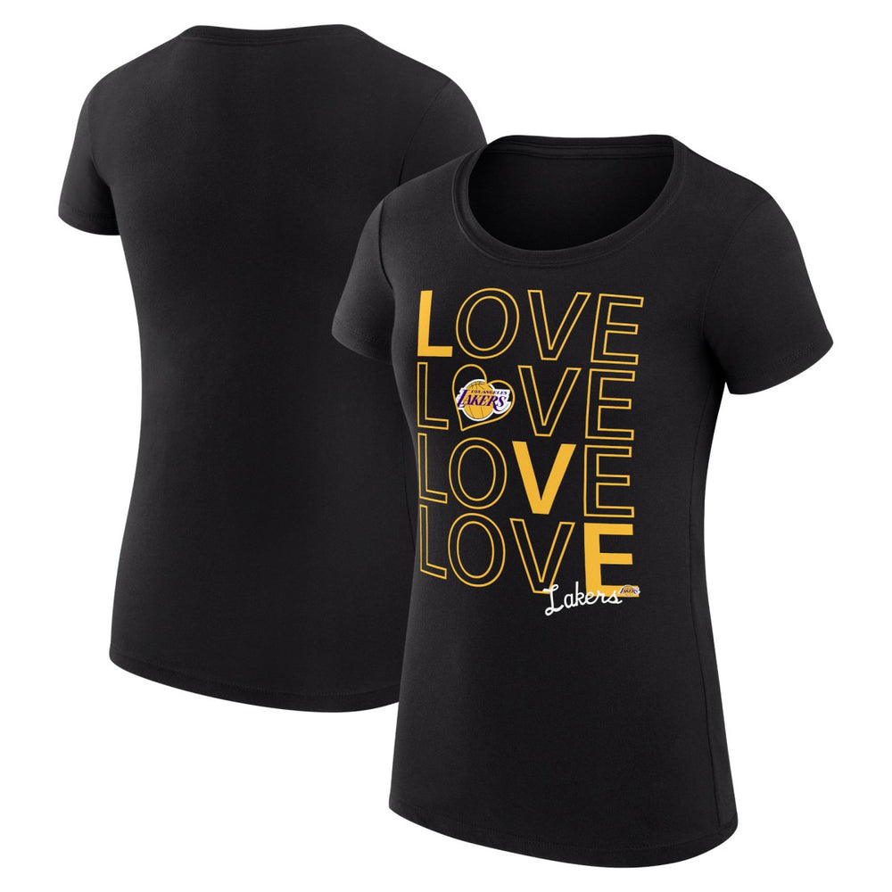 NBA Los Angeles Lakers G-III 4Her by Carl Banks Women's Super-Slim Fit Lightweight Basketball Love T-Shirt