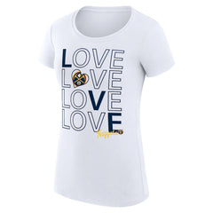 NBA Denver Nuggets G-III 4Her by Carl Banks Women's Super-Slim Fit Lightweight Basketball Love T-Shirt sale