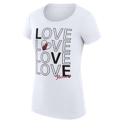 NBA Miami Heat G-III 4Her by Carl Banks Women's Super-Slim Fit Lightweight Basketball Love T-Shirt