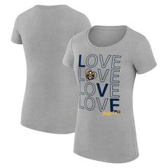 NBA Denver Nuggets G-III 4Her by Carl Banks Women's Super-Slim Fit Lightweight Basketball Love T-Shirt sale