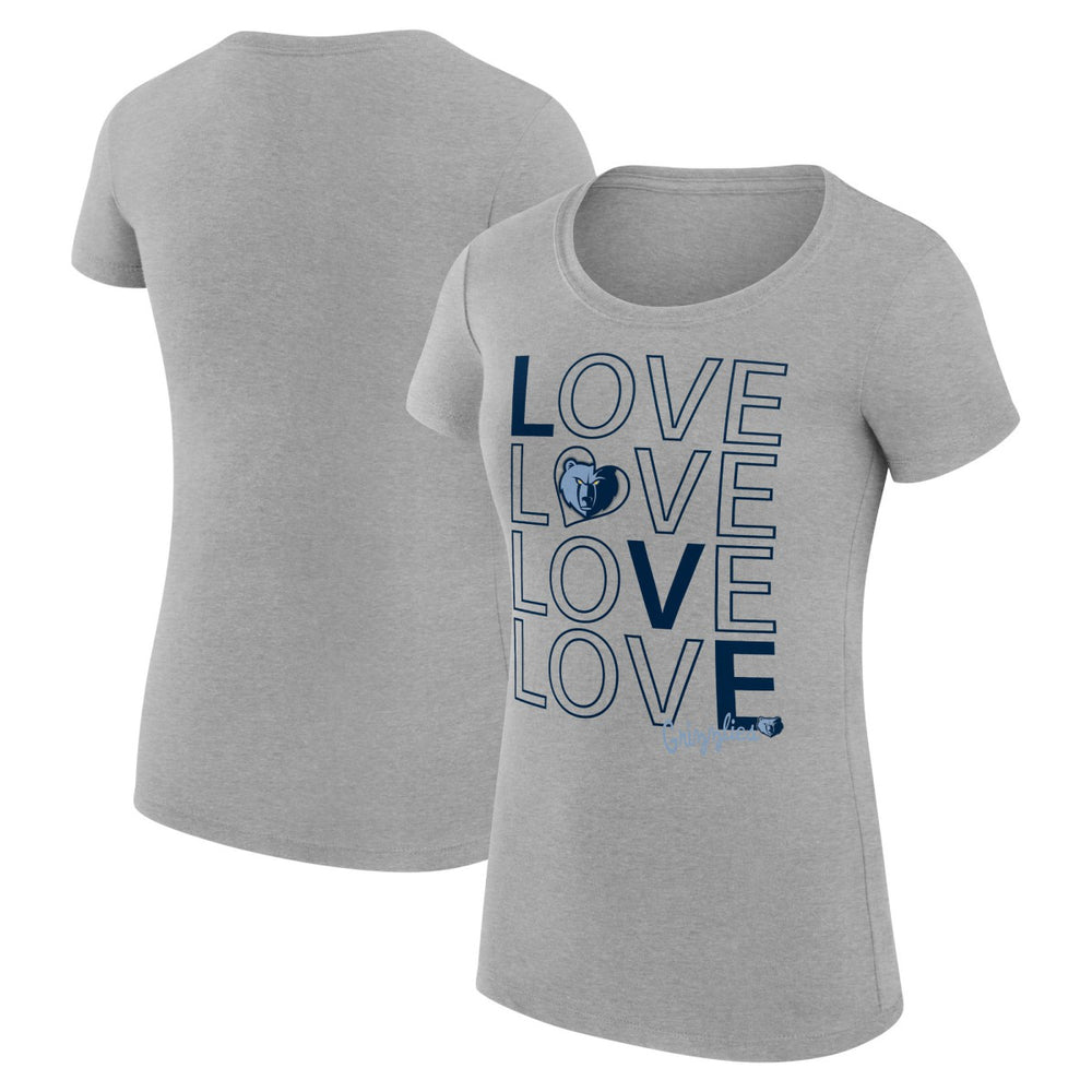 NBA Memphis Grizzlies G-III 4Her by Carl Banks Women's Super-Slim Fit Lightweight Basketball Love T-Shirt