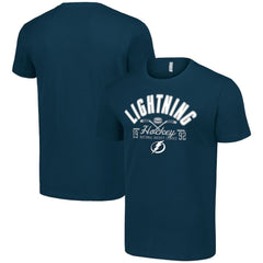 NHL Navy Tampa Bay Lightning Starter Half Puck T-Shirt