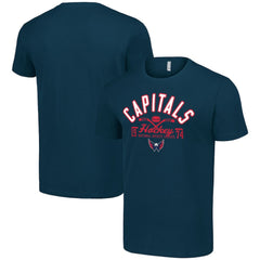 NHL Navy Washington Capitals Starter Half Puck T-Shirt
