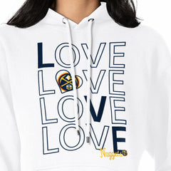 NBA Denver Nuggets G-III 4Her by Carl Banks Women's Basketball Love Fleece Pullover Hoodie sale