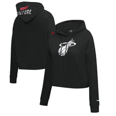 NBA Miami Heat Pro Standard Women's 2023/24 City Edition Cropped Pullover Hoodie