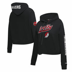NBA Portland Trail Blazers Pro Standard Women's 2023/24 City Edition Cropped Pullover Hoodie