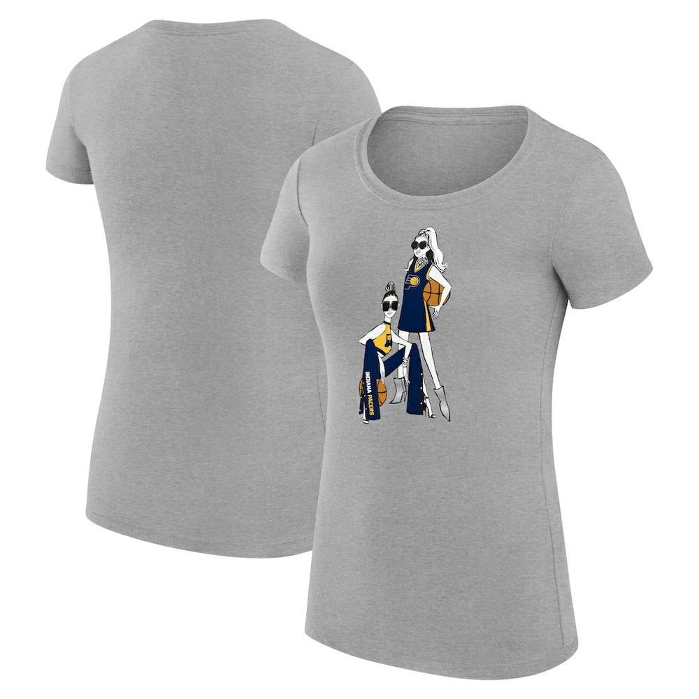 NBA Indiana Pacers G-III 4Her by Carl Banks Women's Super-Slim Fit Lightweight Basketball Girls T-Shirt