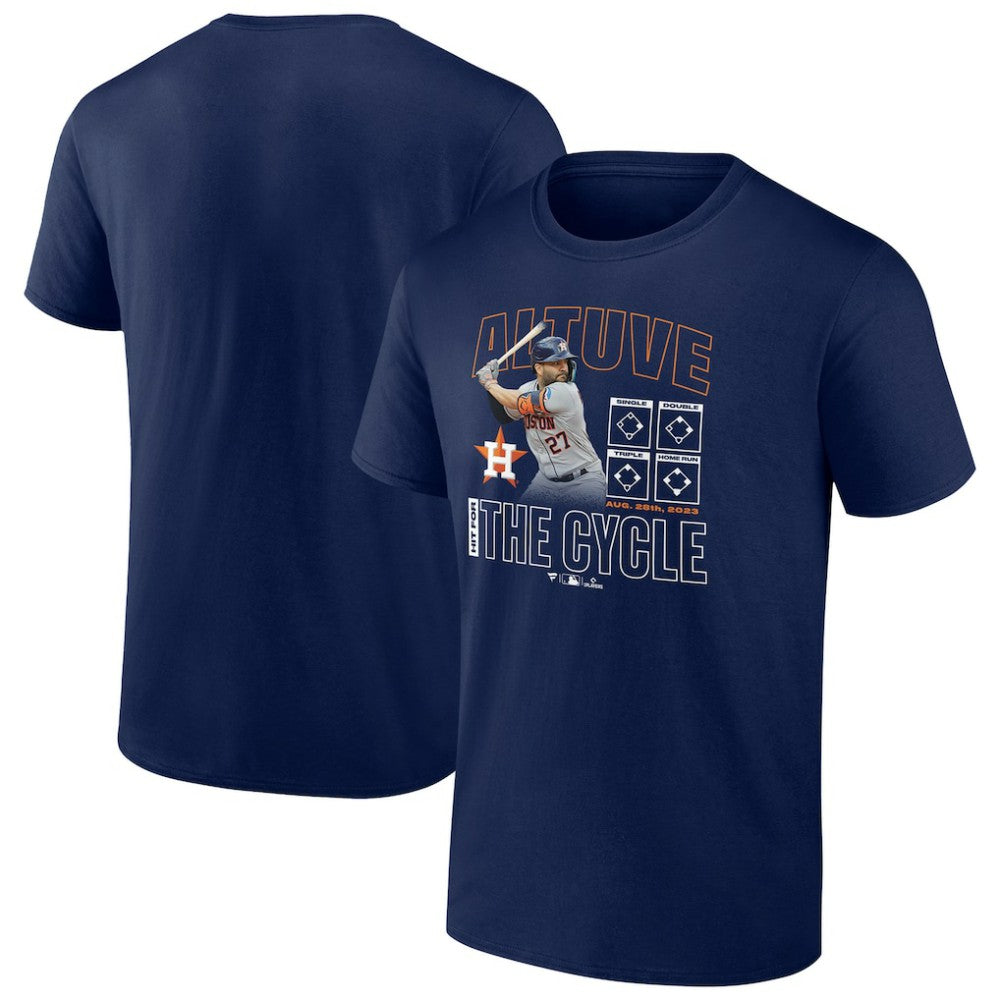 MLB Jose Altuve Houston Astros Cycle T-Shirt – Navy