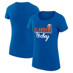 NHL Royal New York Islanders G-III 4Her by Carl Banks Women's Super-Slim Fit Lightweight Team Sport T-Shirt