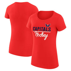 NHL Red Washington Capitals G-III 4Her by Carl Banks Women's Super-Slim Fit Lightweight Team Sport T-Shirt