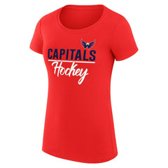 NHL Red Washington Capitals G-III 4Her by Carl Banks Women's Super-Slim Fit Lightweight Team Sport T-Shirt