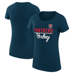 NHL Navy Florida Panthers G-III 4Her by Carl Banks Women's Super-Slim Fit Lightweight Team Sport T-Shirt