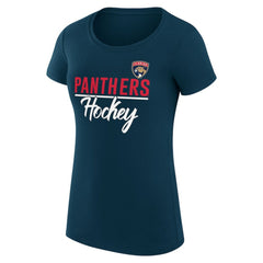 NHL Navy Florida Panthers G-III 4Her by Carl Banks Women's Super-Slim Fit Lightweight Team Sport T-Shirt