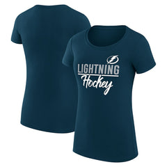 NHL Navy Tampa Bay Lightning G-III 4Her by Carl Banks Women's Super-Slim Fit Lightweight Team Sport T-Shirt