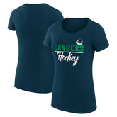 NHL Navy Vancouver Canucks G-III 4Her by Carl Banks Women's Super-Slim Fit Lightweight Team Sport T-Shirt