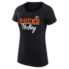 NHL Black Anaheim Ducks G-III 4Her by Carl Banks Women's Super-Slim Fit Lightweight Team Sport T-Shirt