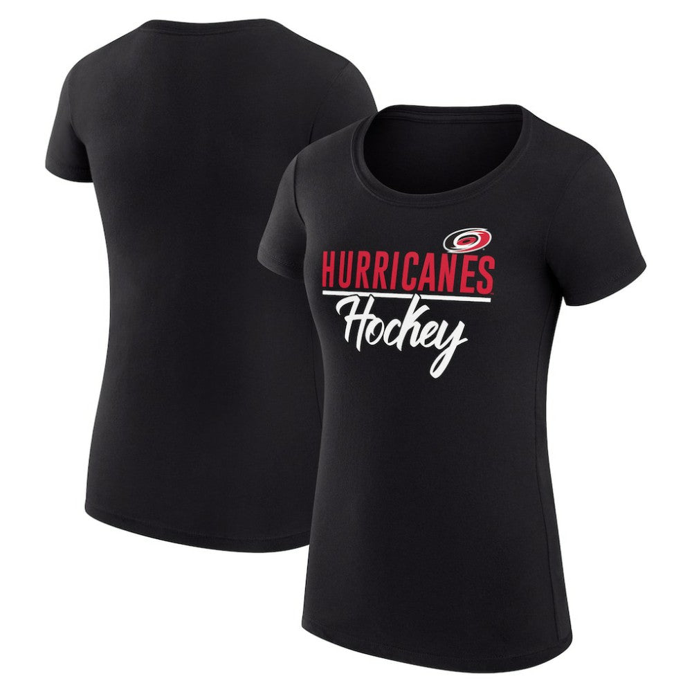 NHL Black Carolina Hurricanes G-III 4Her by Carl Banks Women's Super-Slim Fit Lightweight Team Sport T-Shirt