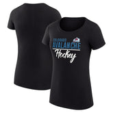 NHL Black Colorado Avalanche G-III 4Her by Carl Banks Women's Super-Slim Fit Lightweight Team Sport T-Shirt
