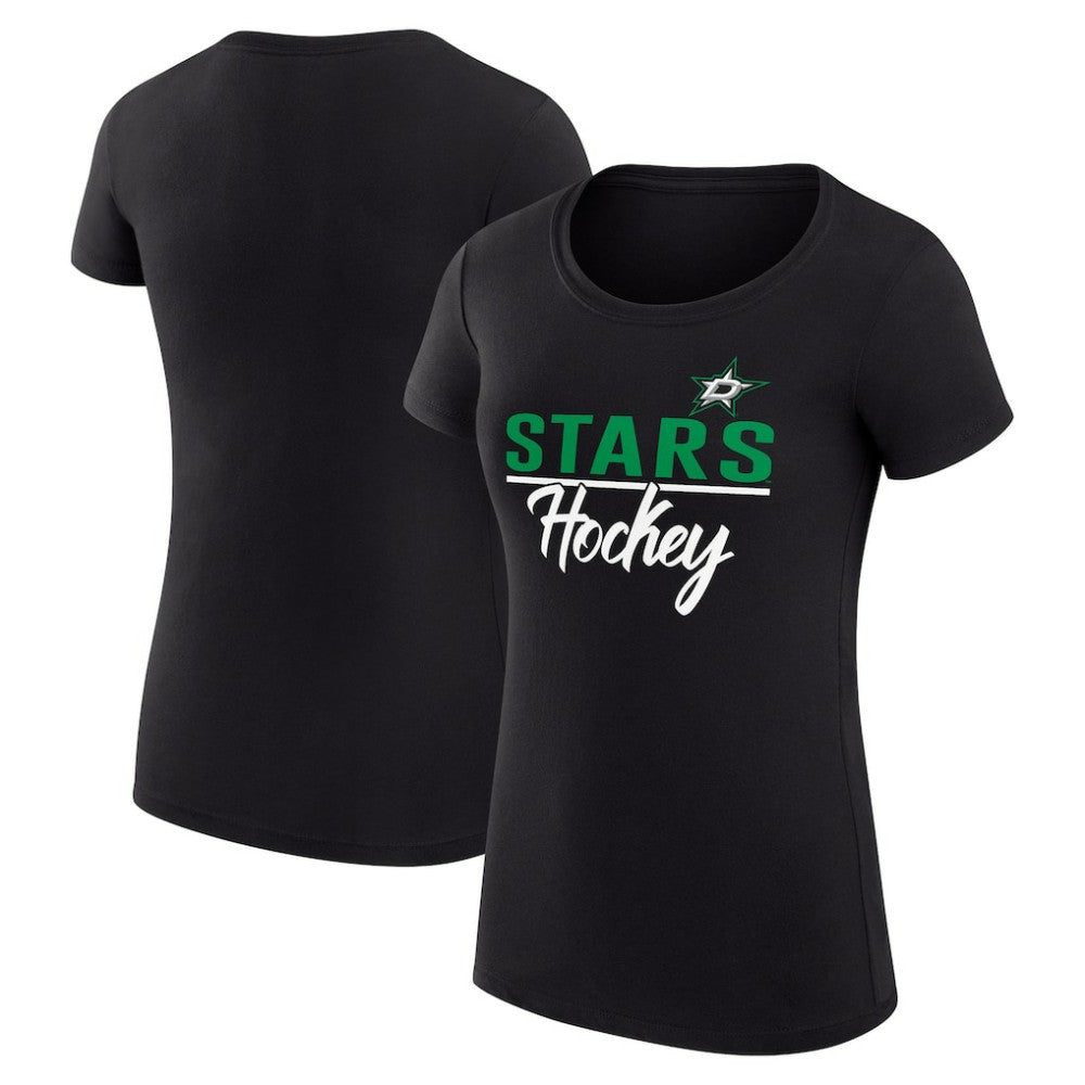 NHL Black Dallas Stars G-III 4Her by Carl Banks Women's Super-Slim Fit Lightweight Team Sport T-Shirt