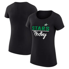 NHL Black Dallas Stars G-III 4Her by Carl Banks Women's Super-Slim Fit Lightweight Team Sport T-Shirt