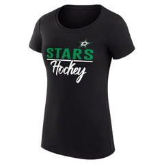 NHL Black Dallas Stars G-III 4Her by Carl Banks Women's Super-Slim Fit Lightweight Team Sport T-Shirt