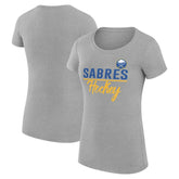 NHL Gray Buffalo Sabres G-III 4Her by Carl Banks Women's Super-Slim Fit Lightweight Team Sport T-Shirt