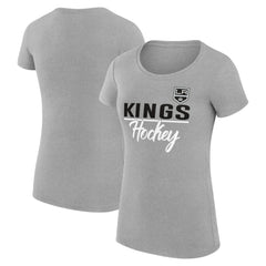 NHL Gray Los Angeles Kings G-III 4Her by Carl Banks Women's Super-Slim Fit Lightweight Team Sport T-Shirt