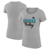 NHL Gray San Jose Sharks G-III 4Her by Carl Banks Women's Super-Slim Fit Lightweight Team Sport T-Shirt