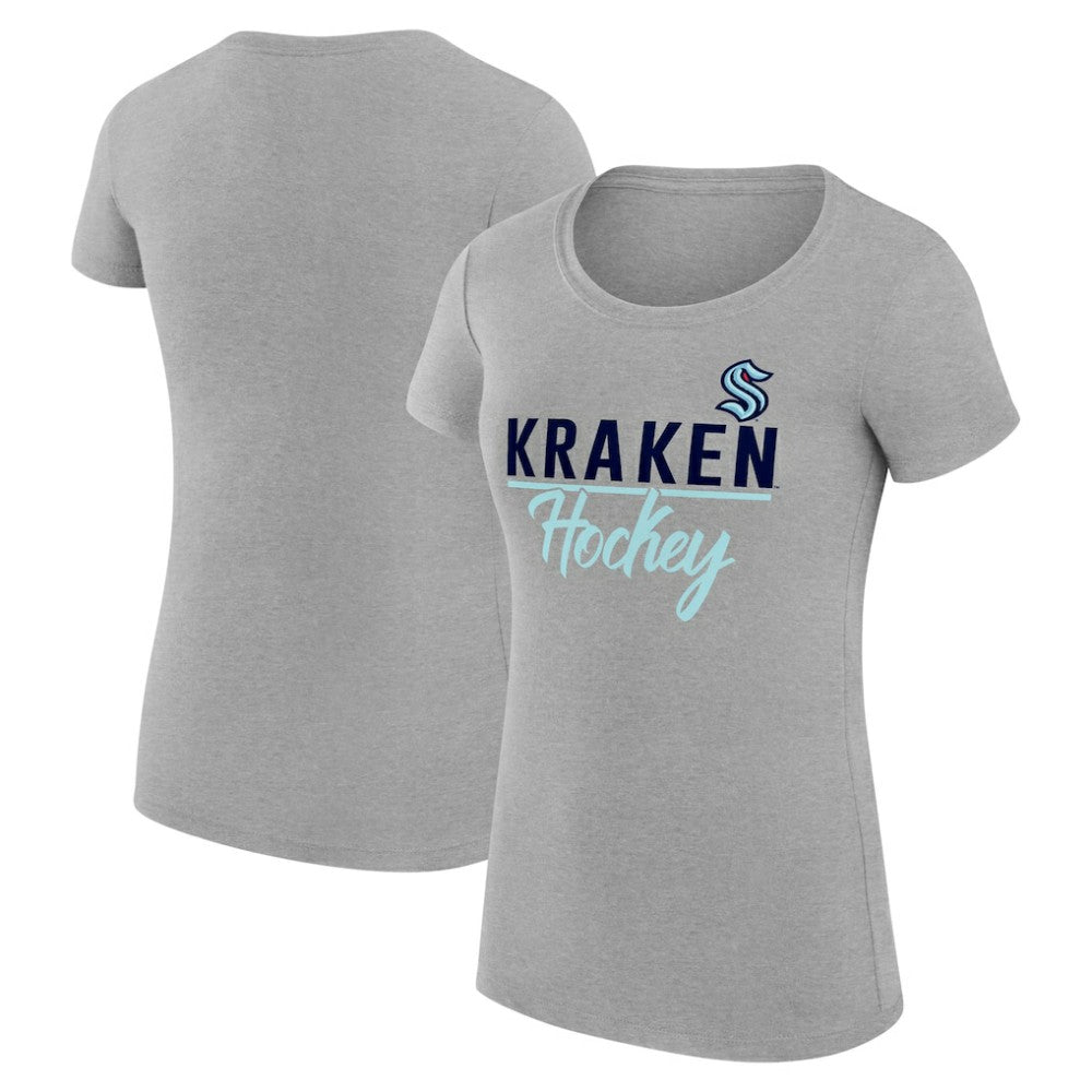 NHL Gray Seattle Kraken G-III 4Her by Carl Banks Women's Super-Slim Fit Lightweight Team Sport T-Shirt