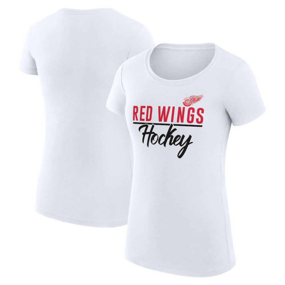 NHL White Detroit Red Wings G-III 4Her by Carl Banks Women's Super-Slim Fit Lightweight Team Sport T-Shirt