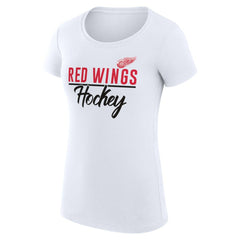 NHL White Detroit Red Wings G-III 4Her by Carl Banks Women's Super-Slim Fit Lightweight Team Sport T-Shirt
