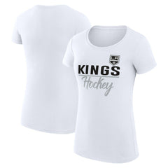 NHL White Los Angeles Kings G-III 4Her by Carl Banks Women's Super-Slim Fit Lightweight Team Sport T-Shirt